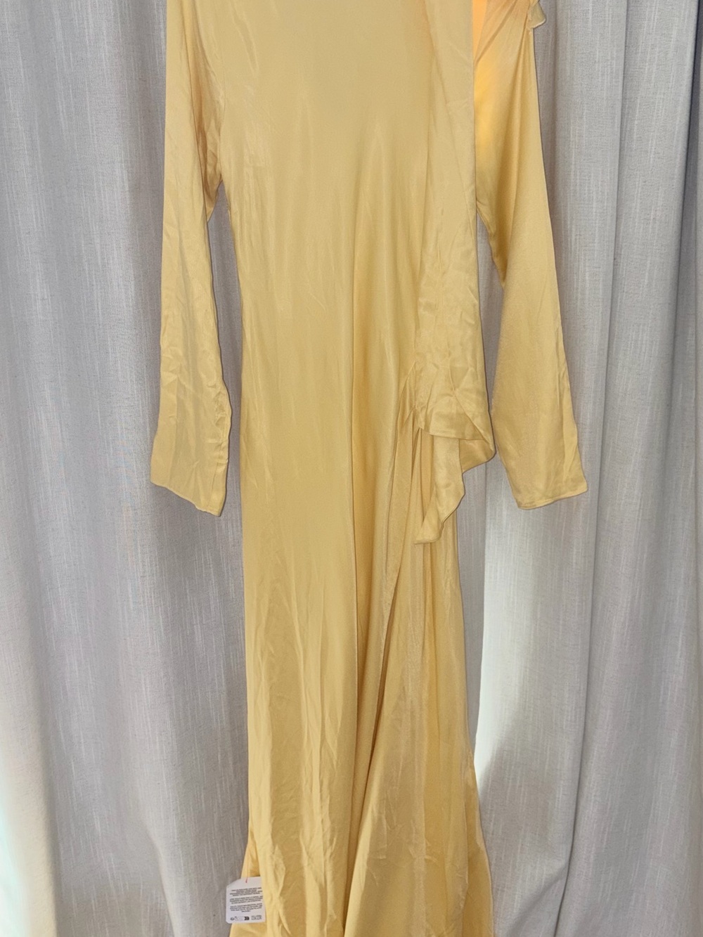 Topshop Pale Yellow Ruffle-Trim Maxi Dress - Picture 7 of 12
